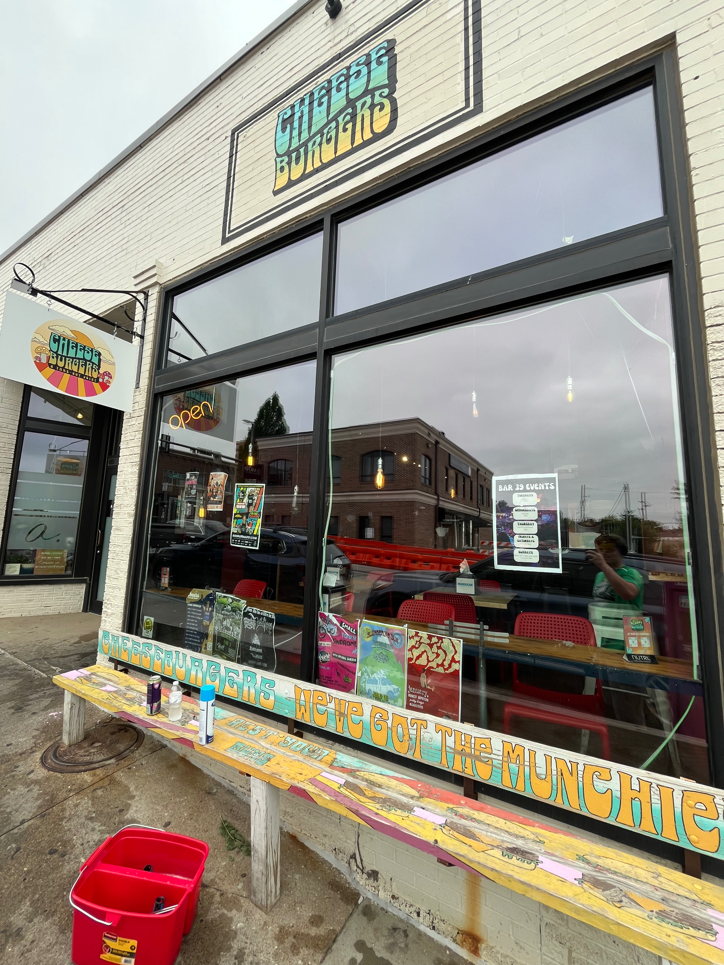 Large commercial storefront windows cleaned by CB Window Cleaning